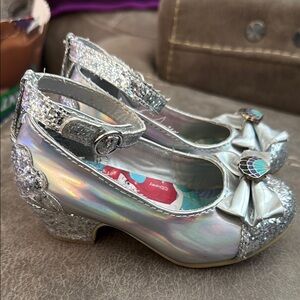 Disney Silver Sparkle Dress Shoes with Bows
